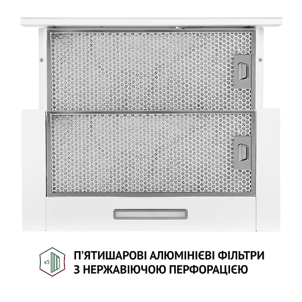 Фото - Витяжка вбудована Perfelli TL 6333 WH 700 LED GLASS