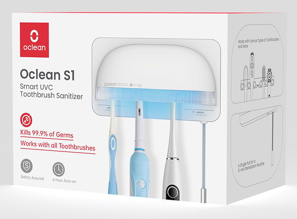 Фото - Стерилизатор УФ для электрических зубных щёток Oclean S1 Toothbrush Sanitizer White (6970810552638)