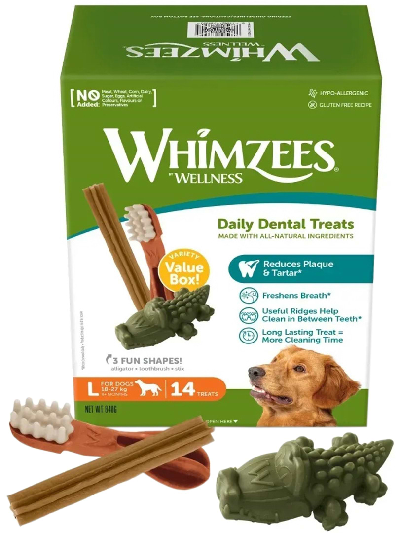 Набір ласощів для собак Whimzees Variety Value Box Variety Value L 14 шт. (8718627754993)