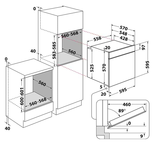 Фото - Уцінка - Духова шафа електрична Whirlpool OAS KP8V1SW BLG