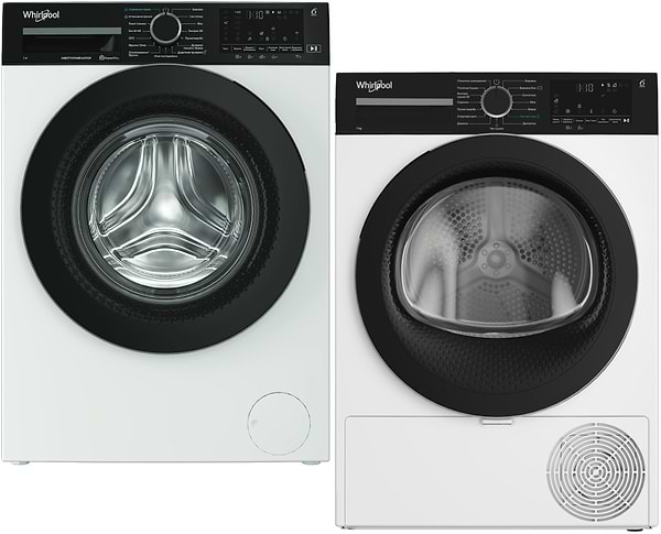 Фото - Комплект техники Whirlpool Стиральная машина с фронтальной загрузкой + Сушильная машина Whirlpool WAM 764WKB UA + WPS 7 WBS UA