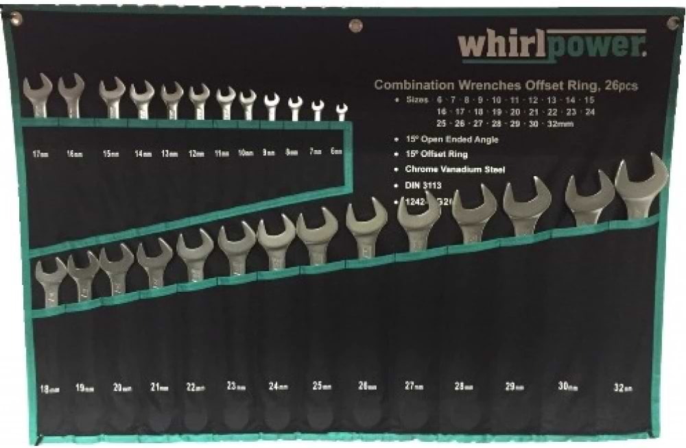 Набір комбінованих ключів Whirlpower 6-32мм 26 шт. (1242-1-G26)