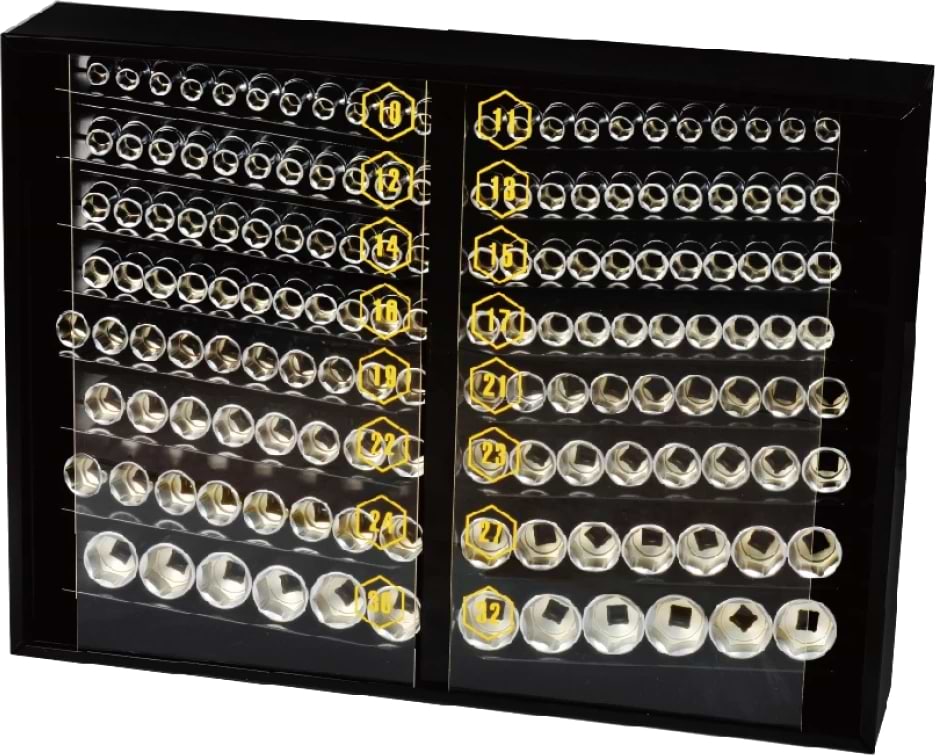 Набір торцевих голівок Whirlpower 1/2" 10-32мм 147од. (1614-43147)