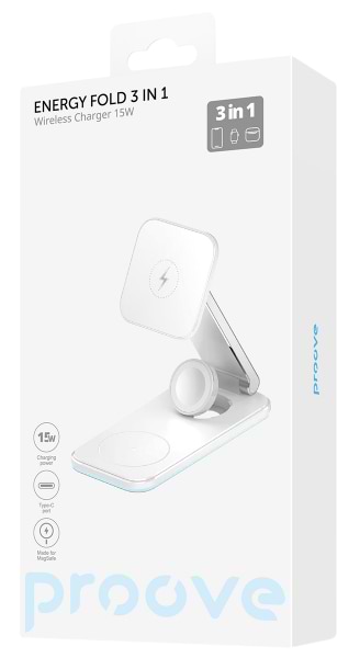 Фото - Бездротовий зарядний пристрій Proove Energy Fold 3 in 1 White