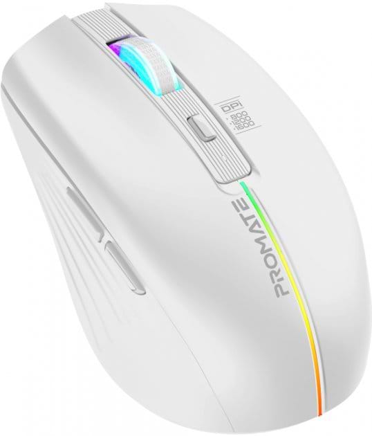 Фото - Мышь беспроводная Promate Kitt.White Фото - Мышь беспроводная Promate Kitt.White