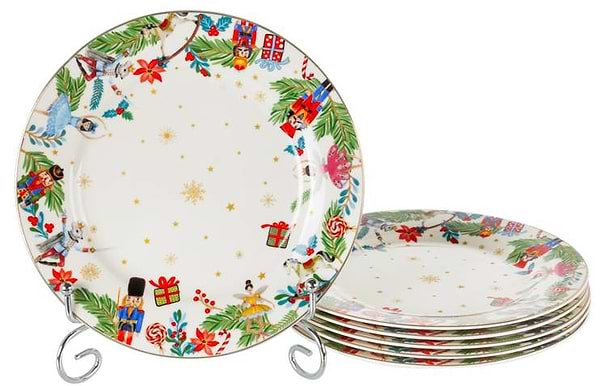 Фото - Набор тарелок Lefard White Christmas 6 шт. 19 см (922-103)