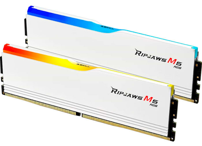 Память DDR G.Skill Ripjaws M5 RGB White DDR5-6400 32GB (2x16GB) (F5-6400J3239G16GX2-RM5RW)