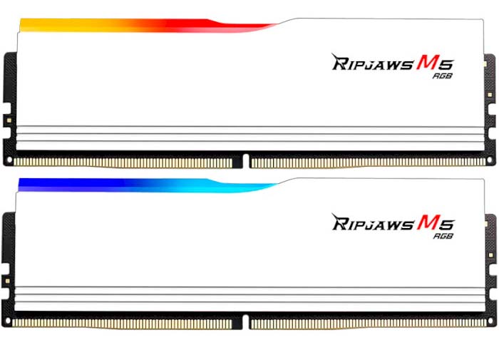 Память DDR G.Skill Ripjaws M5 RGB White DDR5-6400 96GB (2x48GB) (F5-6400J3239F48GX2-RM5RW)