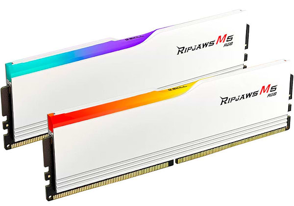 Фото - Память DDR G.Skill Ripjaws M5 RGB White DDR5-6400 32GB (2x16GB) (F5-6400J3239G16GX2-RM5RW)