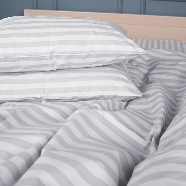 Фото - Комплект постільної білизни MirSon 160 x 220 Ranforce Elite 17-0600 Stripe White Gray Ранфорс (2200008048631)