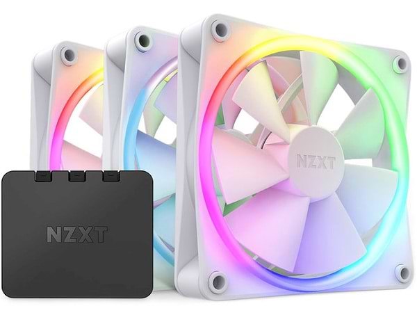 Фото - Корпусний вентилятор NZXT F120RGB White (RF-R12TF-W1)