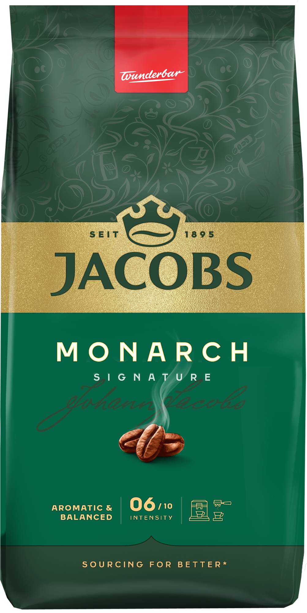 Кава в зернах Jacobs Monarch 1 кг - Фото 1
