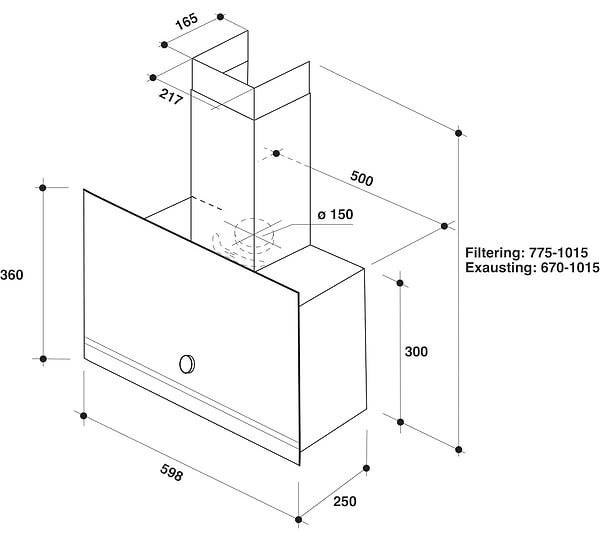 Фото - Витяжка декоративна Whirlpool WHVA62FLMK