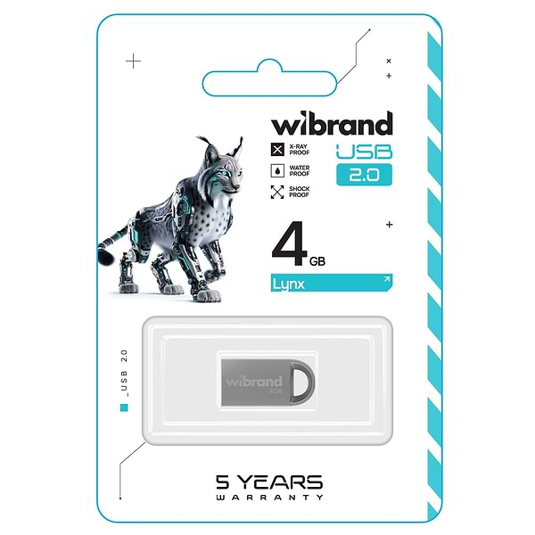 Фото - Флеш USB Wibrand USB 2.0 Lynx 4Gb Silver (WI2.0/LY4M2S)
