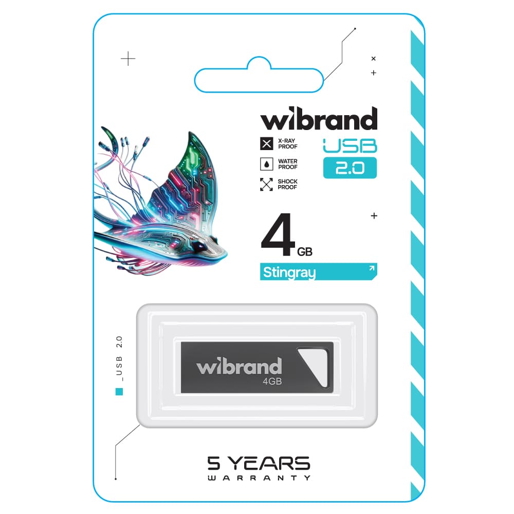 Фото - Флеш USB Wibrand USB 2.0 Stingray 4Gb Grey (WI2.0/ST4U5G)