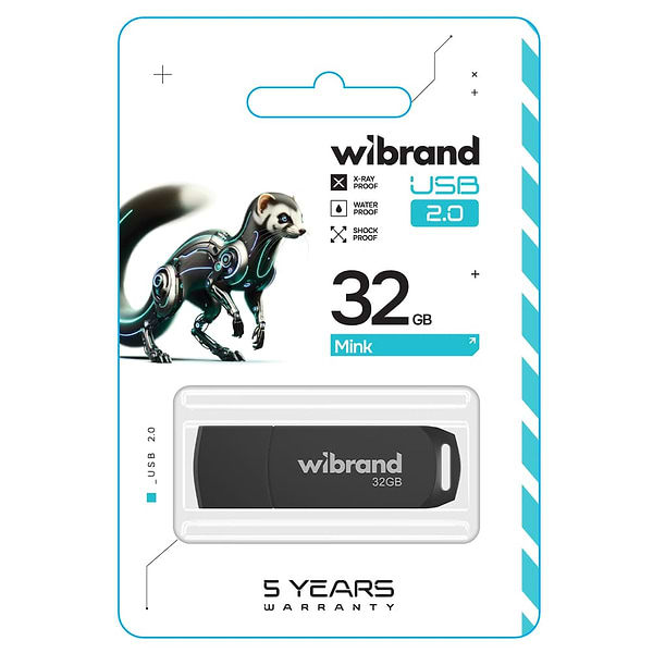 Фото - Флеш USB Wibrand USB 2.0 Mink 32Gb Black (WI2.0/MI32P4B)