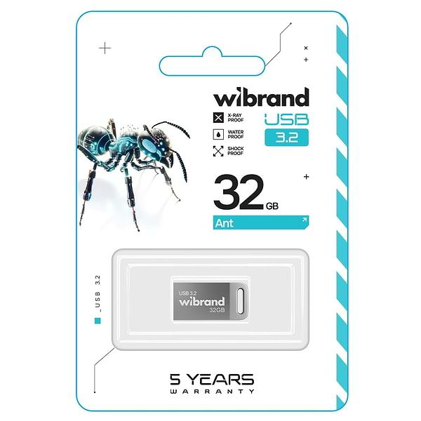 Фото - Флеш USB Wibrand USB 3.2 Gen1 Ant 32GB Silver (WI3.2/AN32M4S)