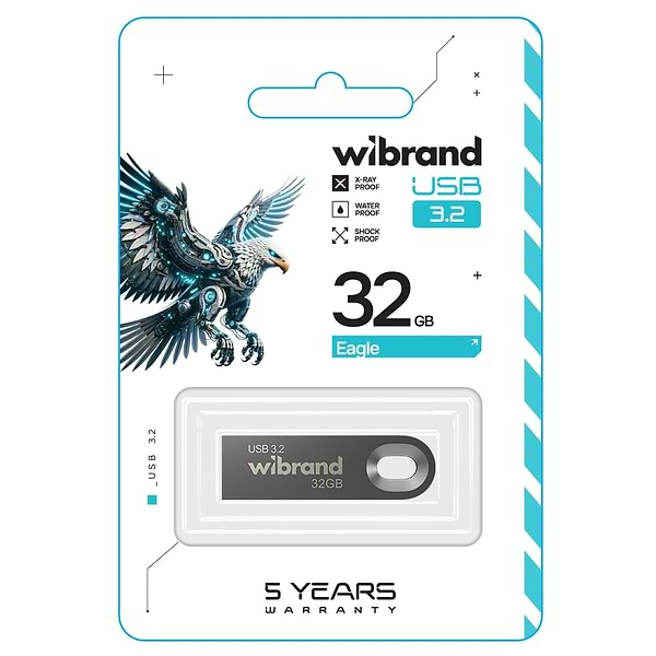 Фото - Флеш USB Wibrand USB 3.2 Gen1 Eagle 32GB Grey (WI3.2/EA32U10G)