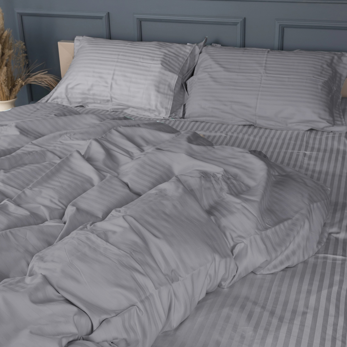 Комплект постельного белья детский MirSon Satin Stripe 30-0010 + 30-0001 Widad 110х140 (2200005246450)