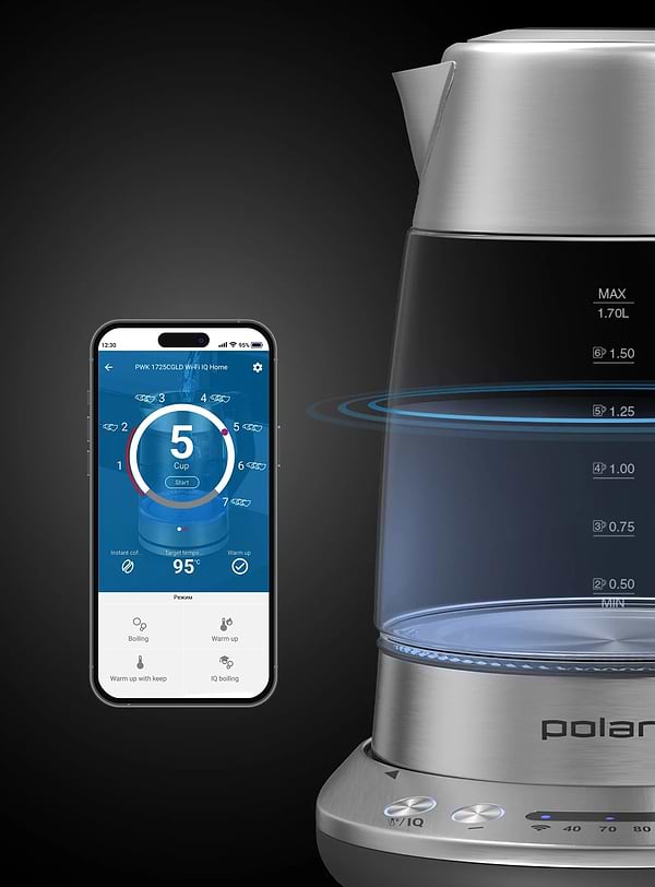 Фото - Электрический чайник Polaris PWK 17115CGLD WIFI IQ Home Matte