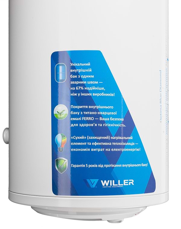 Фото - Водонагреватель Willer EV100DR Optima