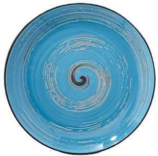 Тарілка обідня Wilmax Spiral Blue 25.5 см ( WL-669614 / A) - Фото 1