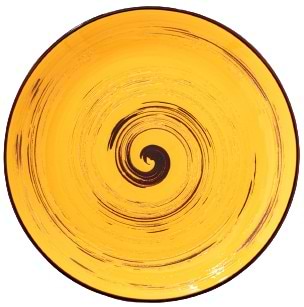 Тарелка обеденная Wilmax Spiral Yellow 25.5 см (WL-669414 / A)