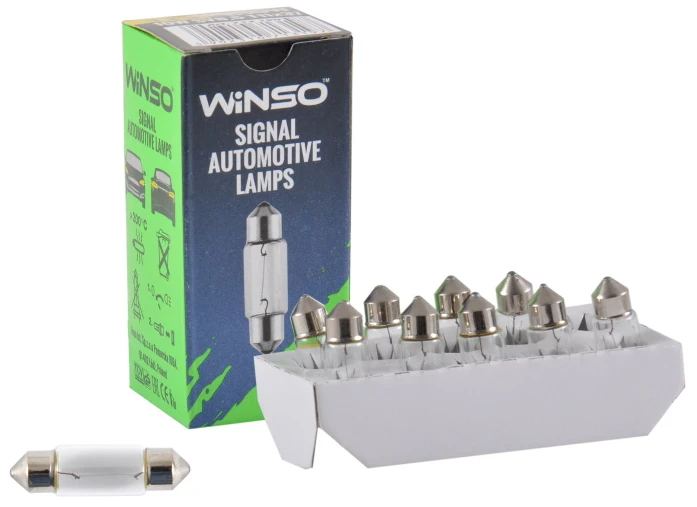 Автолампа Winso 12V C10W 10W 10 шт. (713190)