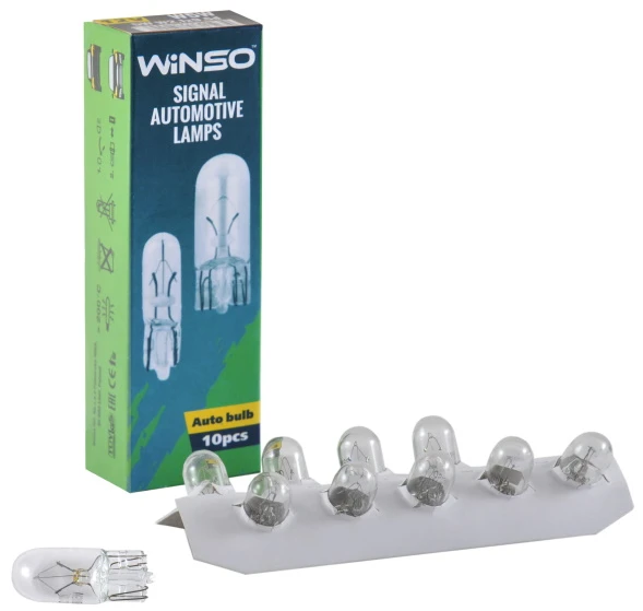 Автолампа Winso 12V W5W 5W 10 шт. (713230)