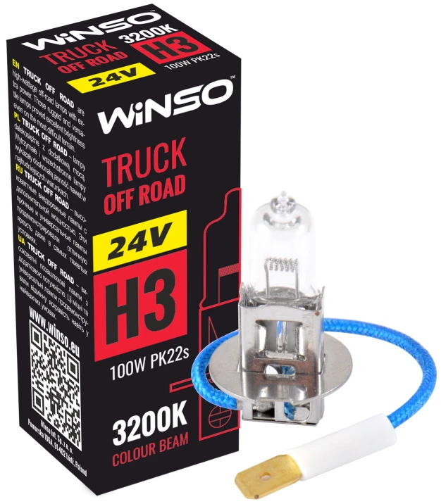 Автолампа Winso 24V H3 TRUCK OFF ROAD 100W PK22s (724310)