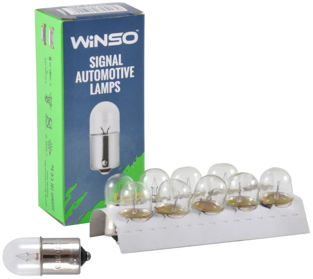 Автолампа Winso 24V R10W 10W BA15s 10 шт. (725160)