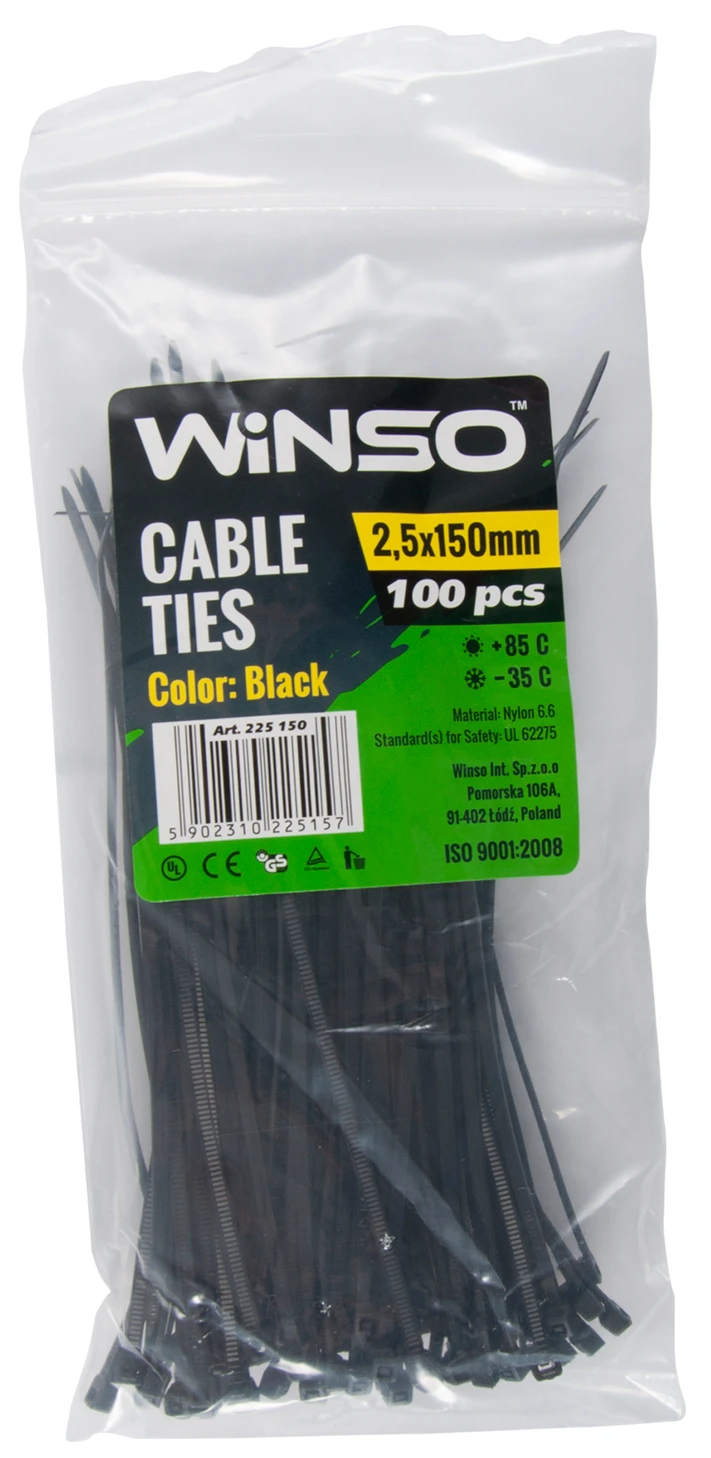 Набор хомутов Winso 2.5x150 (225150)