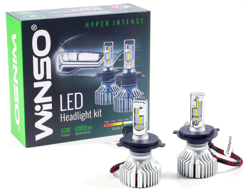 Автолампа Winso LED H4 12/24V ZES Chip (798400)