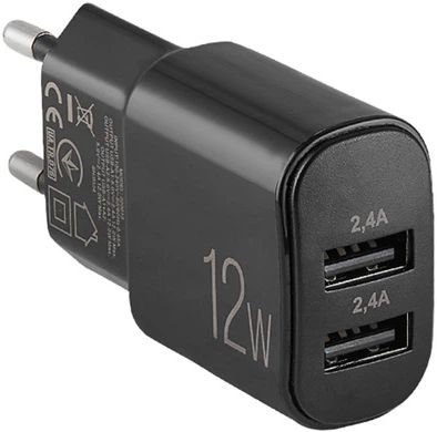 Мережевий зарядний пристрій Winso PRO 12W 2xUSB-A (220012)
