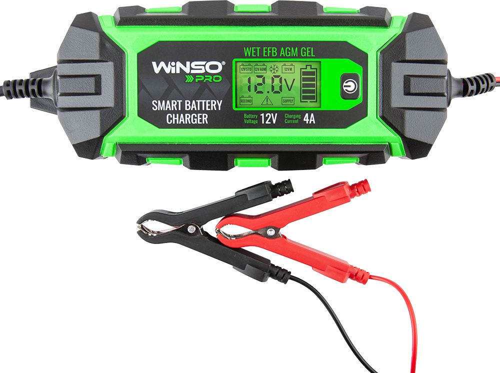 Пускозарядное устройство Winso PRO LCD 4A 12V 4-120Ah (139320)