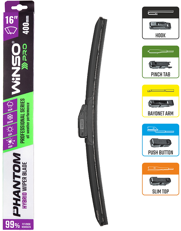 Фото - Щетка стеклоочистителя Winso PRO PHANTOM 16/400 (118400)