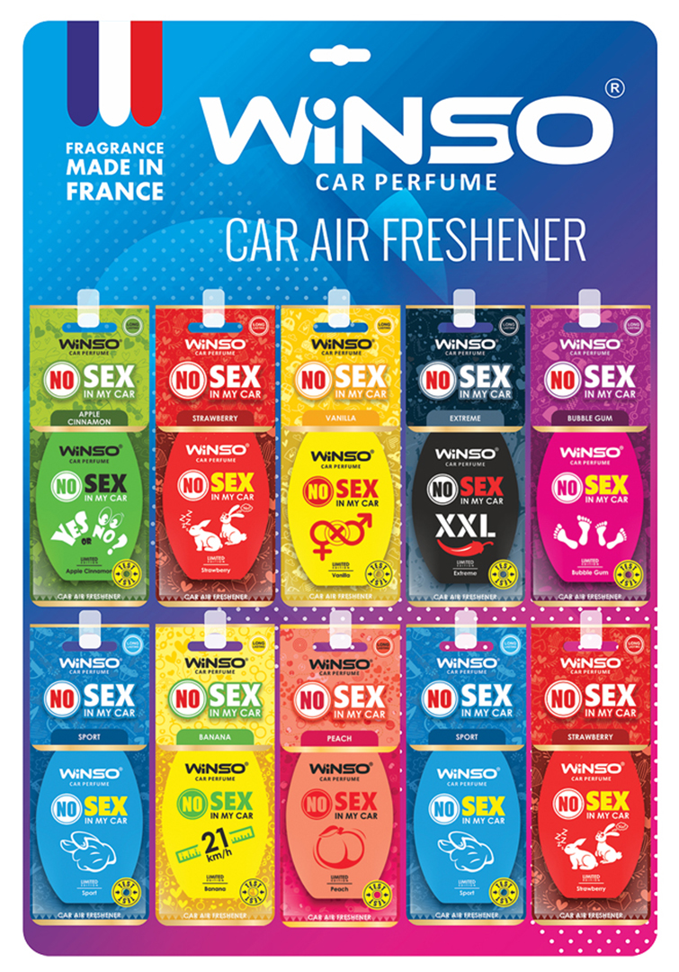 Ароматизатор для авто Winso NO Sex in My Car в ассортименте (500037)