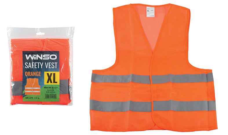 Світловідбивний жилет Winso помаранчевий, розмір XL (149200)