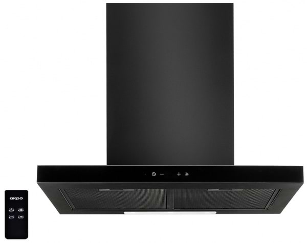 Фото - Витяжка декоративна Akpo WK-9 Feniks Slim Glass 850 Black 60