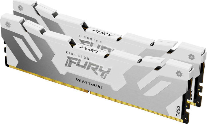 Память DDR Kingston 32GB 8000MT/s DDR5 CL38 DIMM (Kit of 2) FURY Renegade White XMP (KF580C38RWK2-32)