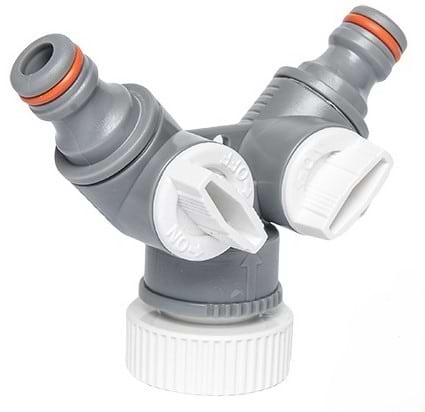 З'єднувач для шланга BRADAS 1", 3/4" з запірними кранами White line (WL-2222)