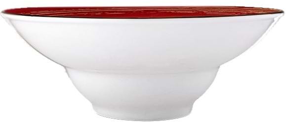 Фото - Тарелка суповая Wilmax Spiral Red 25.5 см (WL-669227 / A)