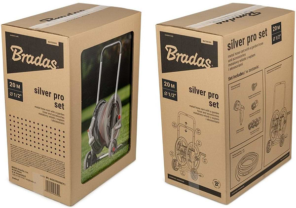 Фото - Візок для шланга BRADAS 1/2" 50 м SILVER PRO SET, WHITE LINE (WL-AG33350SET1)