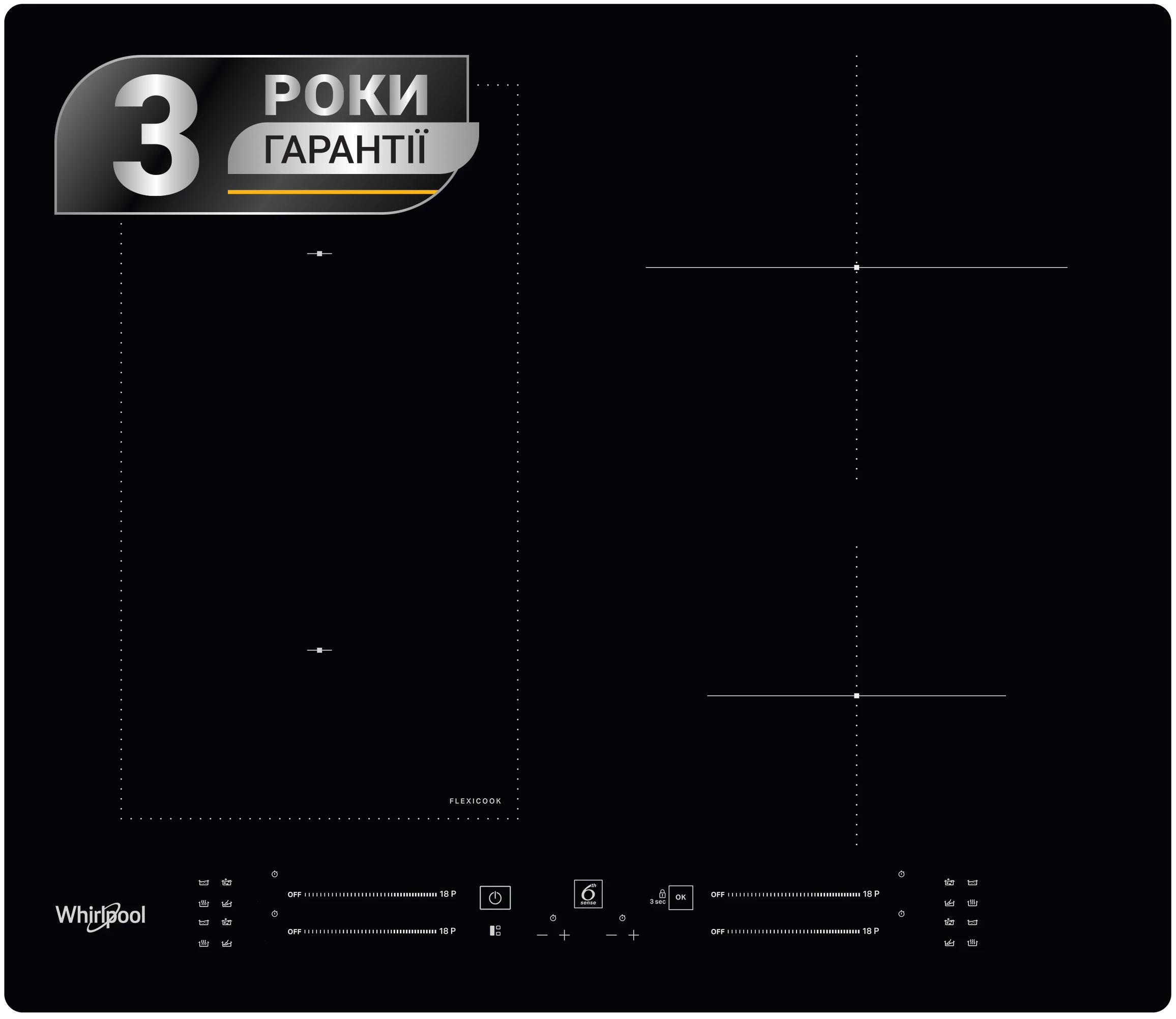 Варильна поверхня електрична Whirlpool WLS7960NE
