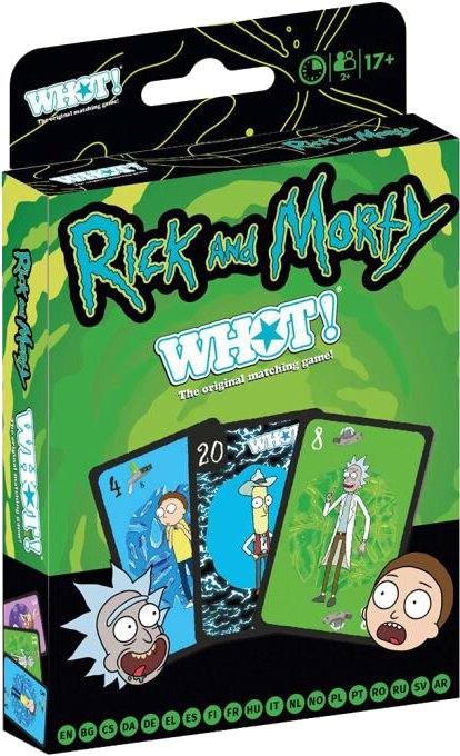 Фото - Настільна гра (18+) Winning Moves RICK AND MORTY WHOT! Board Game (WM02941-ML1-12)