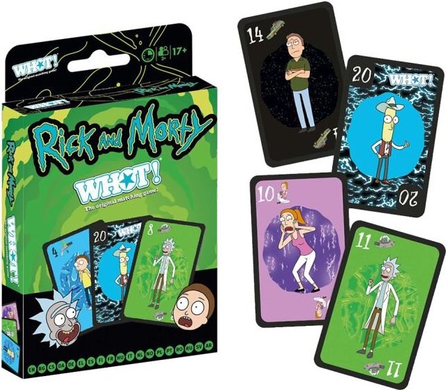 Фото - Настільна гра (18+) Winning Moves RICK AND MORTY WHOT! Board Game (WM02941-ML1-12)