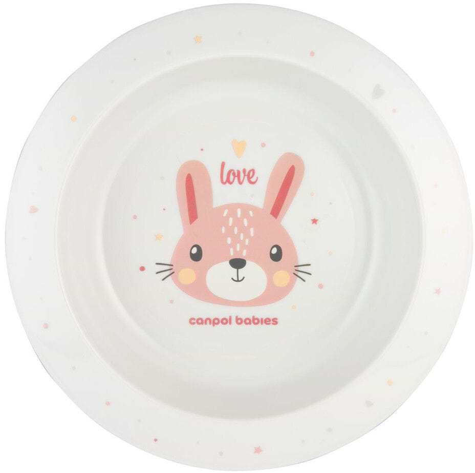 Тарілка обідня Canpol babies CUTE ANIMALS - рожева (4/412_pin2)