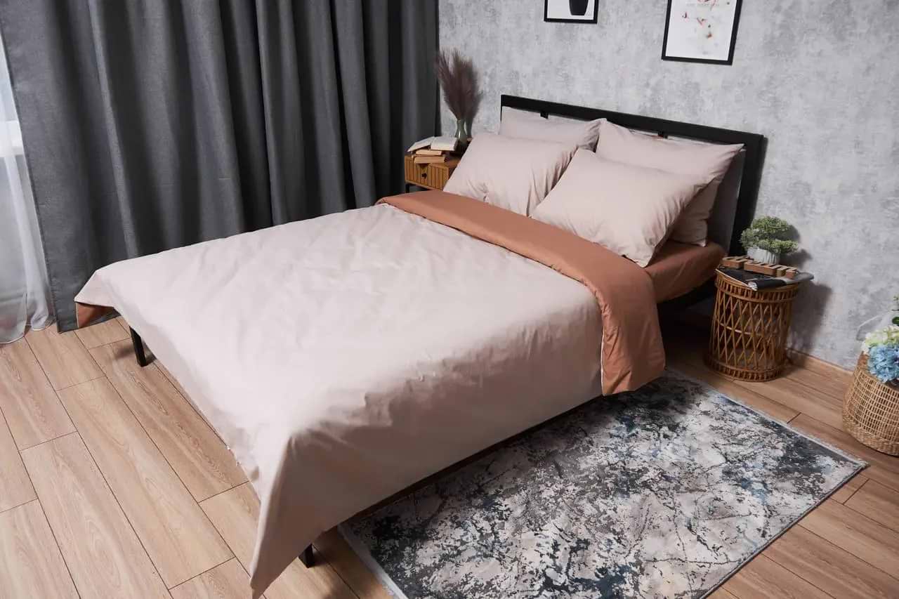 Пододеяльник двуспальный евро Moon&Star Бязь Gold Люкс Brown Blanc 200x220 см (MS-870000328)