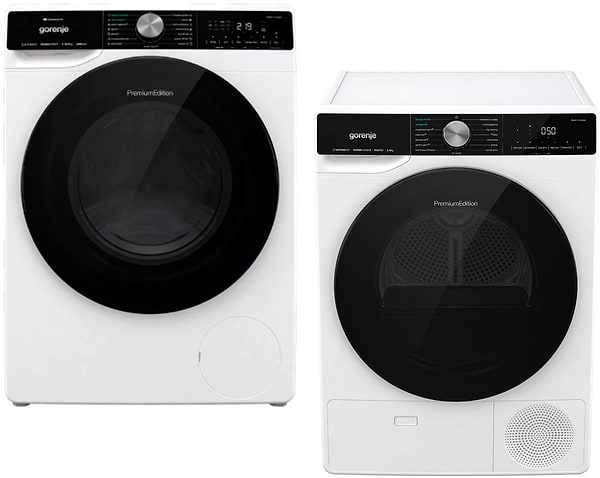 Фото - Комплект техники Gorenje Стиральная машина с фронтальной загрузкой + Сушильная машина Gorenje WNS14A4TWIFI/UA + DNS 92/UA