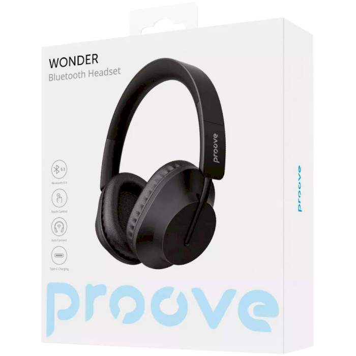 Фото - Навушники накладні бездротові Proove Wonder Black (483940001)
